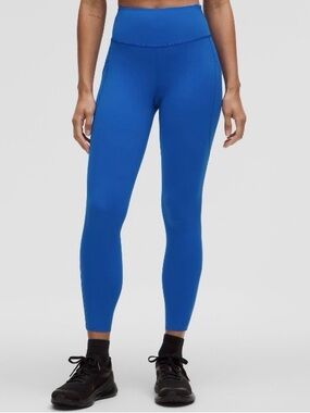 Lululemon Fast And Free HR Tight 25” 5 Pocket Size 10 Cerulean Blue NWT